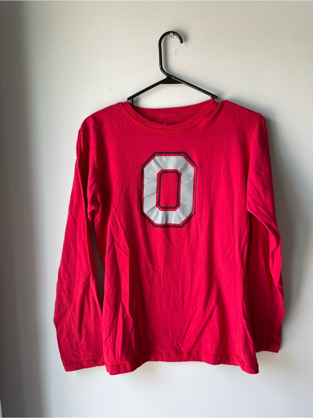 J. America Red Long-Sleeve Tee with White Number O